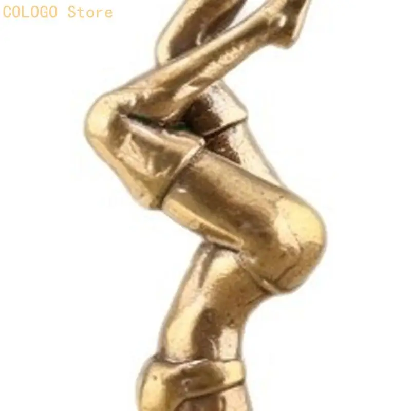 Elegant Inverted Headstand Woman Sculpture Handcrafted Zinc Alloy Table Decors D0LD