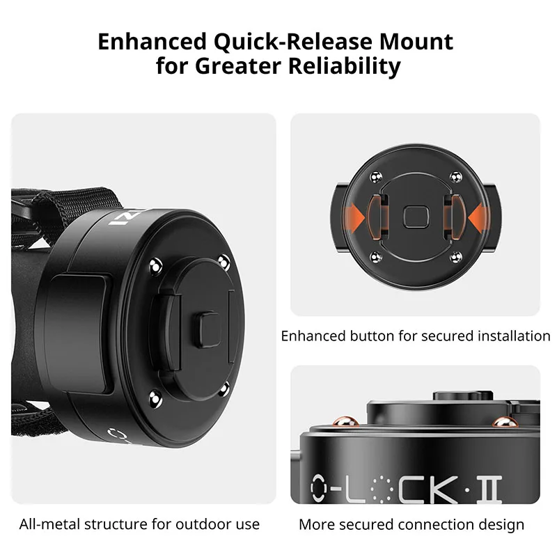 Ulanzi O-LOCK035 Bicycle Strap Mount, Quick Release Strap Mount pour Bicycle Touring pour 15 Pro Max