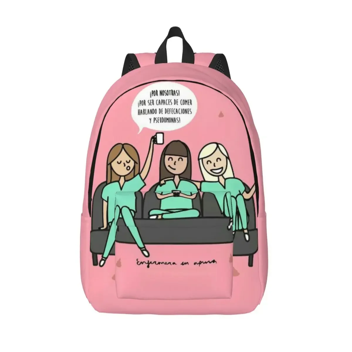 

Teens Student School Bookbag Enfermera En Apuros Doctor Nurse Medicine Health Daypack Middle High College Shoulder Bag Travel