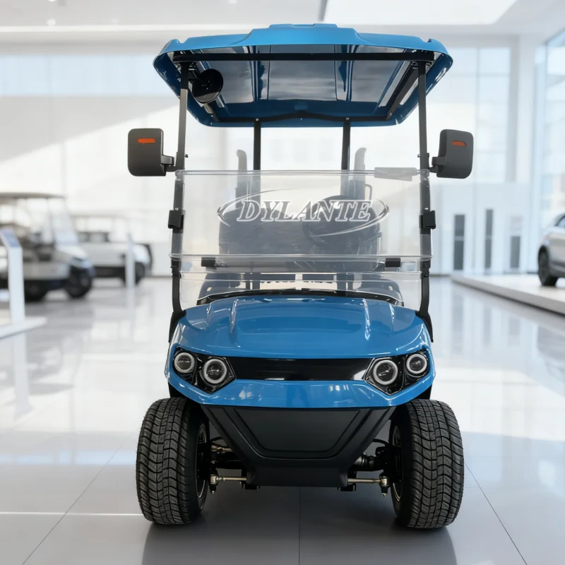 العلامة التجارية الجديدة 2 مقاعد 4 الصين مصنع مخصص نادي السيارة بطارية تعمل بالطاقة عربة جولف 48 فولت 72 فولت مع مزدوج سوينغ الذراع فرامل قرصية