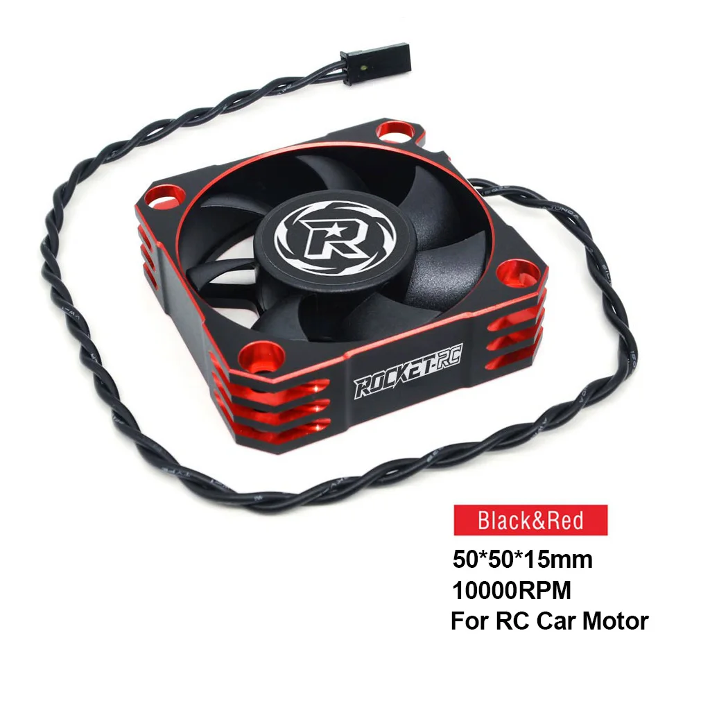 Surpass Hobby Rocket-RC 30mm 40mm 50mm 25mm 35mm Metall Lüfter für RC Auto ESC Motor Wärmeableitung-V2 Version Rot & Schwarz – Detail 14