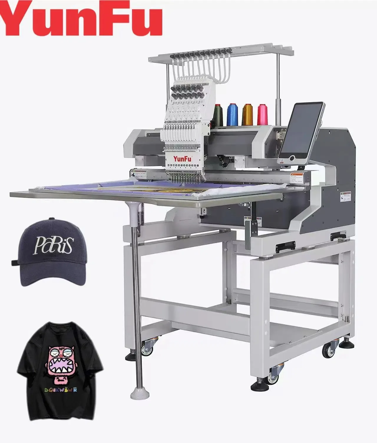 PT500e Single Head Embroidery Machine 500*800mm Industrial Cheap Price