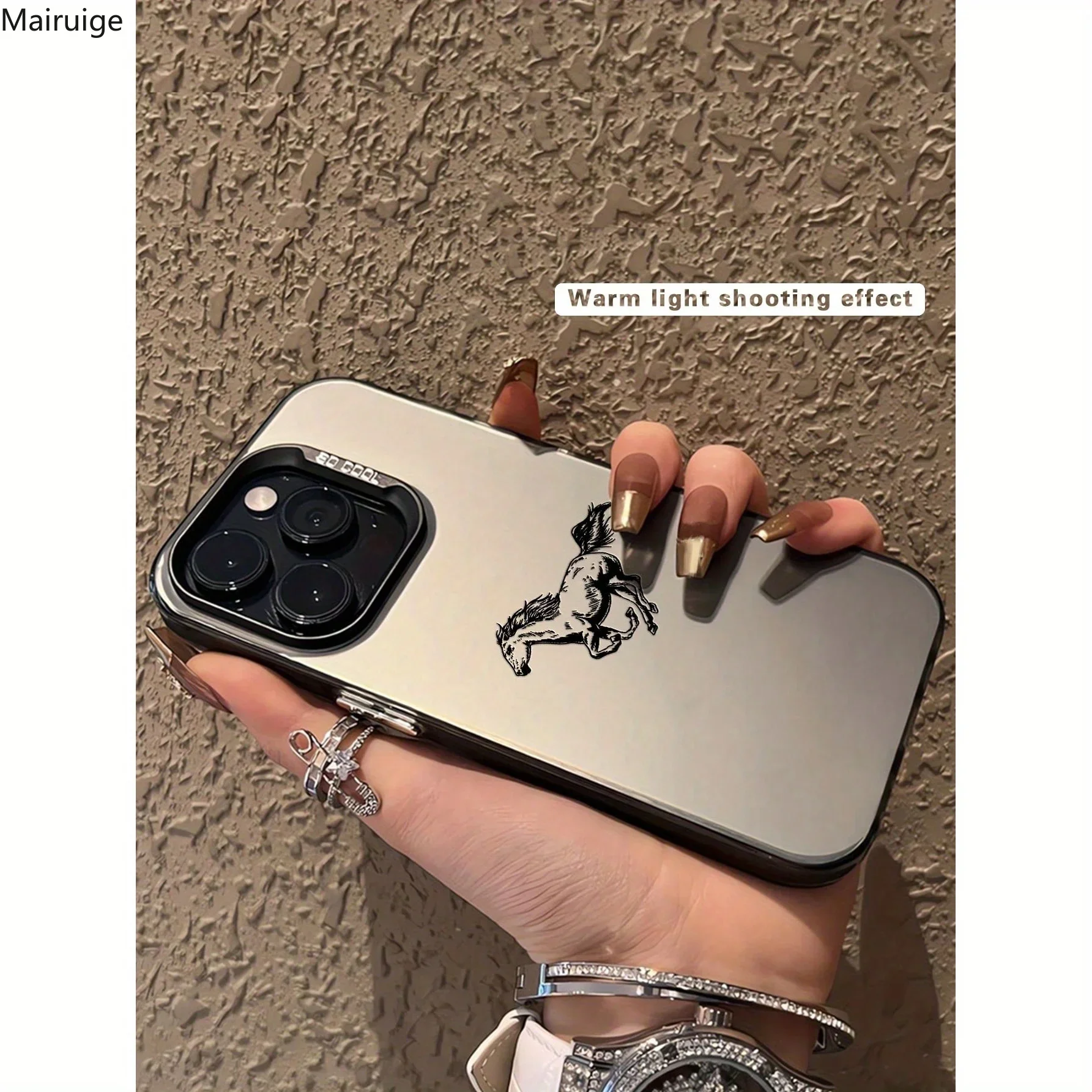 

Luxury Mustang Matte Frosted Mobile Phone Case Suitable for iPhone 16 15 14 13 12 11 Pro Max Plus Mini TPU Shockproof Back Cover