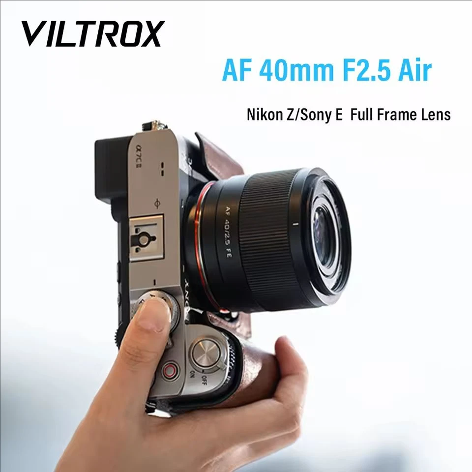 عدسة VILTROX 40 ملم F2.5 بإطار كامل لتركيز تلقائي لنيكون Z سوني E حامل الكاميرا - عدسة مدونة فيديو لنيكون Z6 Z7 سوني A7 A6400