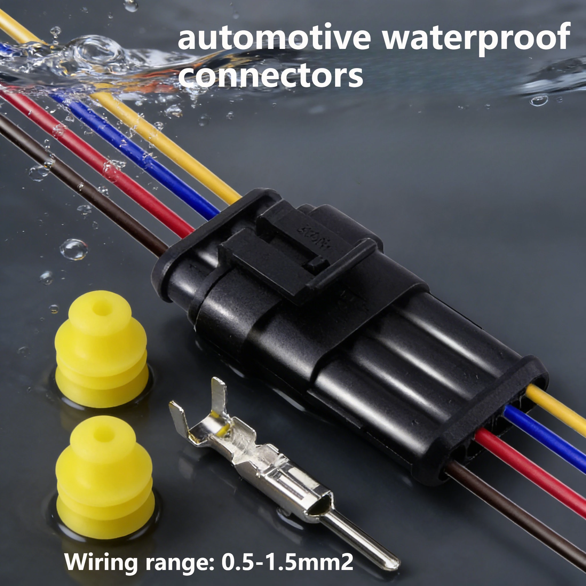 3/4p Plug 500W Wire Speed AMP Automotive Conversion Terminal Block 24V HID Connector Plug Male/female Waterproof Connector