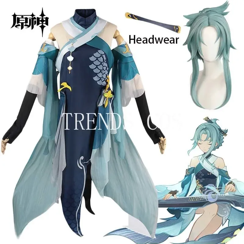 

Lantern Rite Madame Ping Cosplay Costume Echoes of The Heart Ping Outfits Wig Anime Cosplay for Comic Con