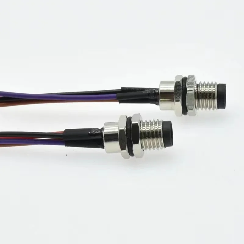 M8 Connector Waterproof Aviation Plug Socket Glue Filling/Welding 20CM Wire M8 3 4 5 6 8 Pin Fixed Panel Rear/Front Socket Line