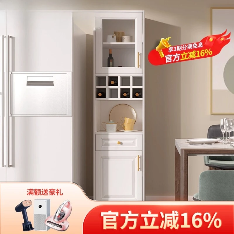 

Modern simple side cabinet high integrated against the wall wine small apartment kitchen side cabinet narrow loc