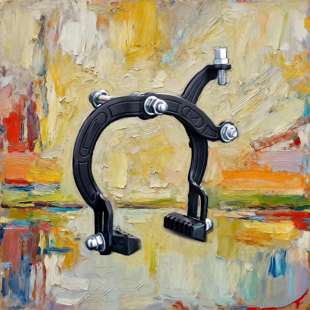 Funsea Bike Accessories Caliper Brake Steel Bicycle Parts Basic Model with Removeable Rubber Pads Maximum Tyre Size 2.4" Tyre