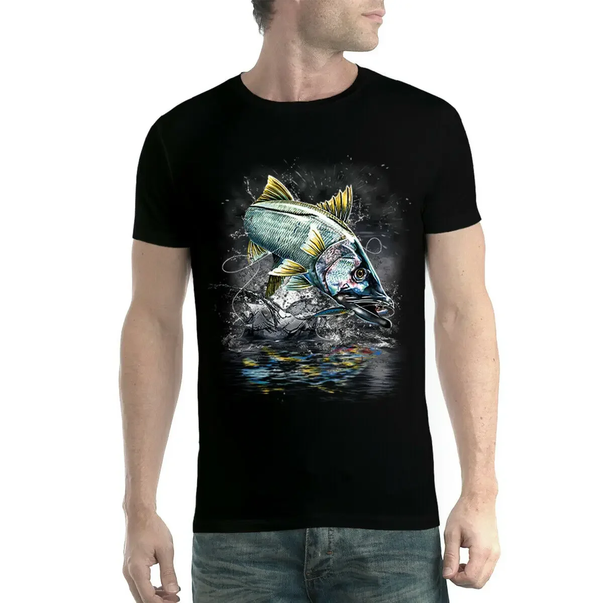 

Fishing Snook Fisherman Angler Gift T Shirt 100% Cotton Short Sleeve O-Neck Casual Mens T-shirts Loose Top New Size S-3XL