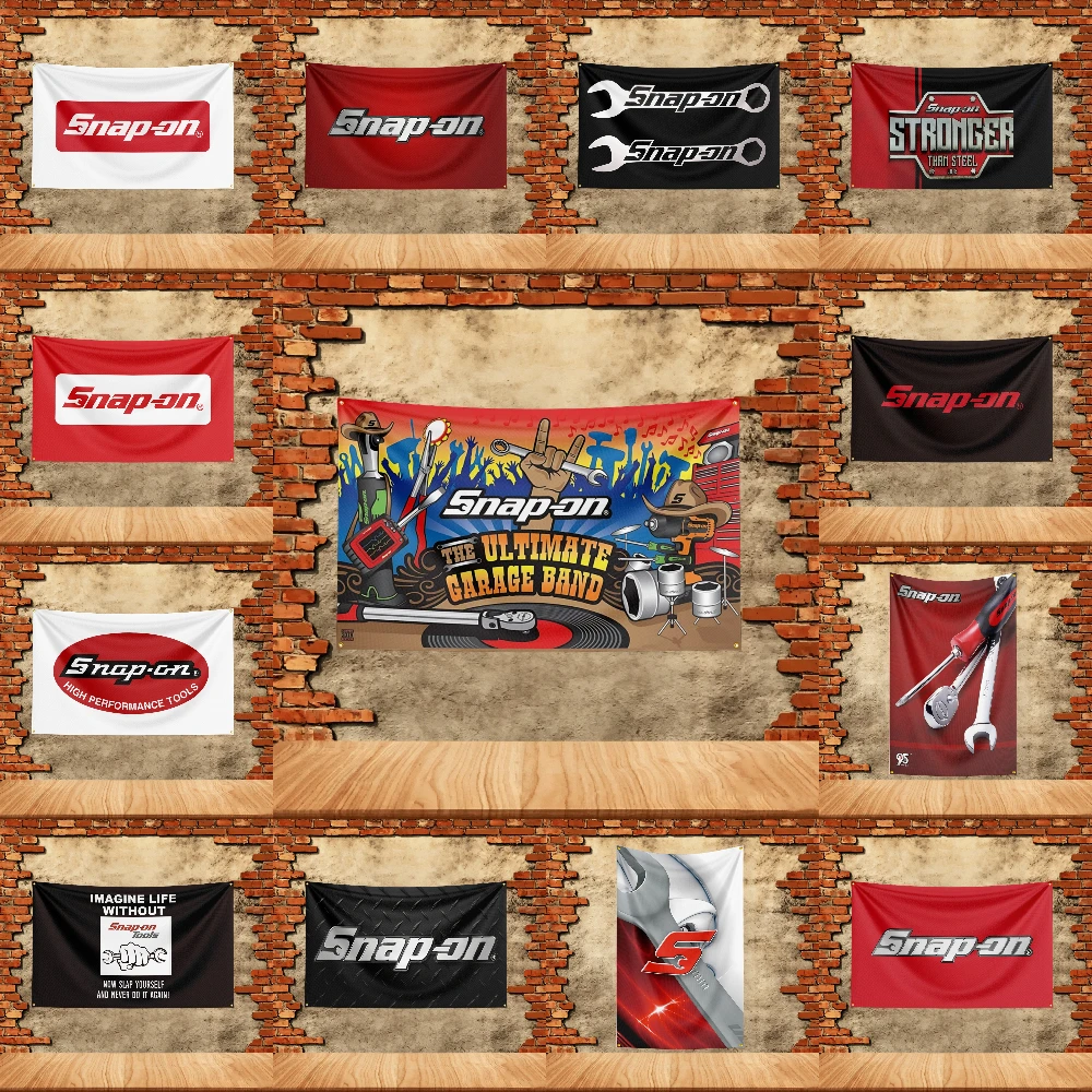 Tool Flag 3x5ft for S-Snap-on Fans Banner Custom any Image Garage Bedroom Living Room Dorm Wall Hanging Decor Tapestry