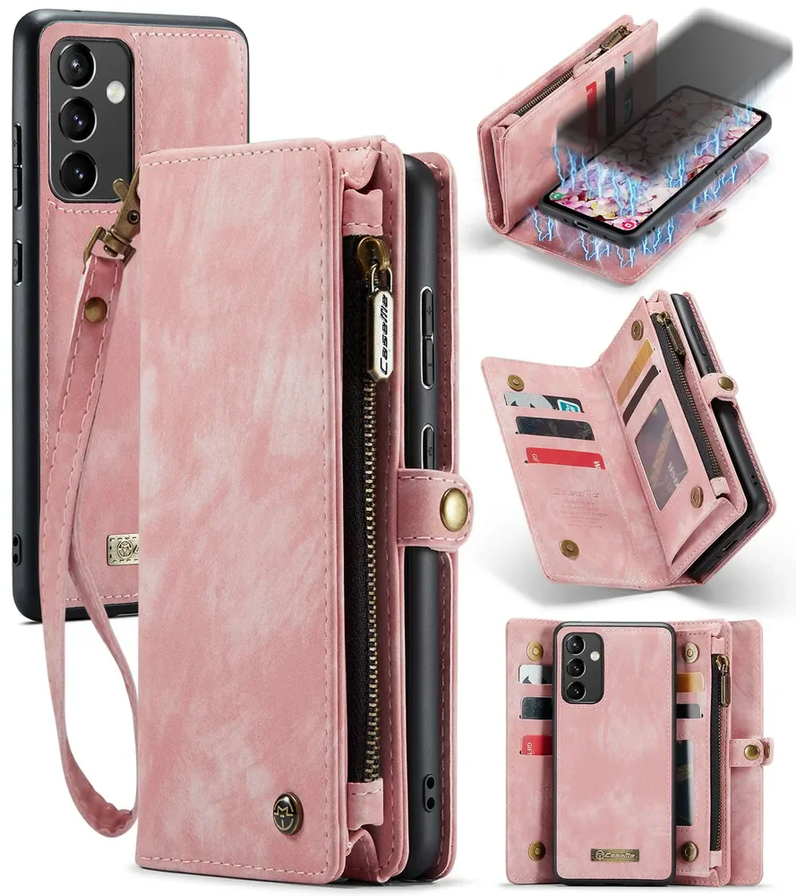 

Phone Case For Samsung Galaxy A54 5G Shockproof Flip Leather Zipper Wallet Card Bag Cover Coque Etui
