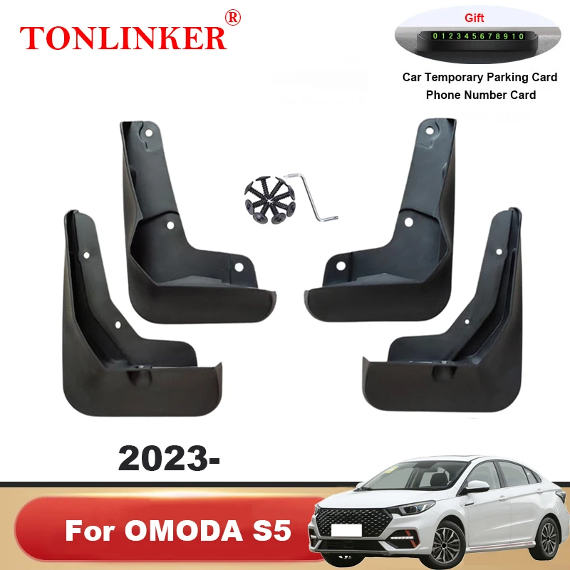 

Автомобильные Брызговики TONLINKER для OMODA S5 Sedan 2023 1,5 T CVT, брызговики, Аксессуары для автомобилей, 4 шт.
