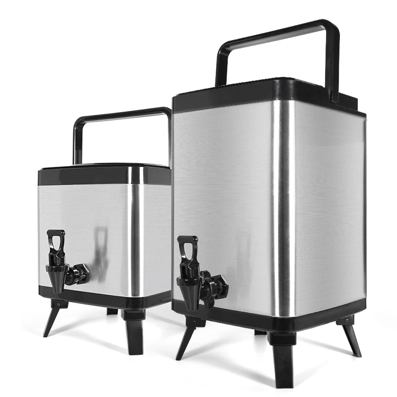 

Moseener с двойными стенками, изолированный диспенсер для напитков из нержавеющей стали, квадратная бочка, патрубок для чая/кофе/сака Boba 5 л/8 л для отелей