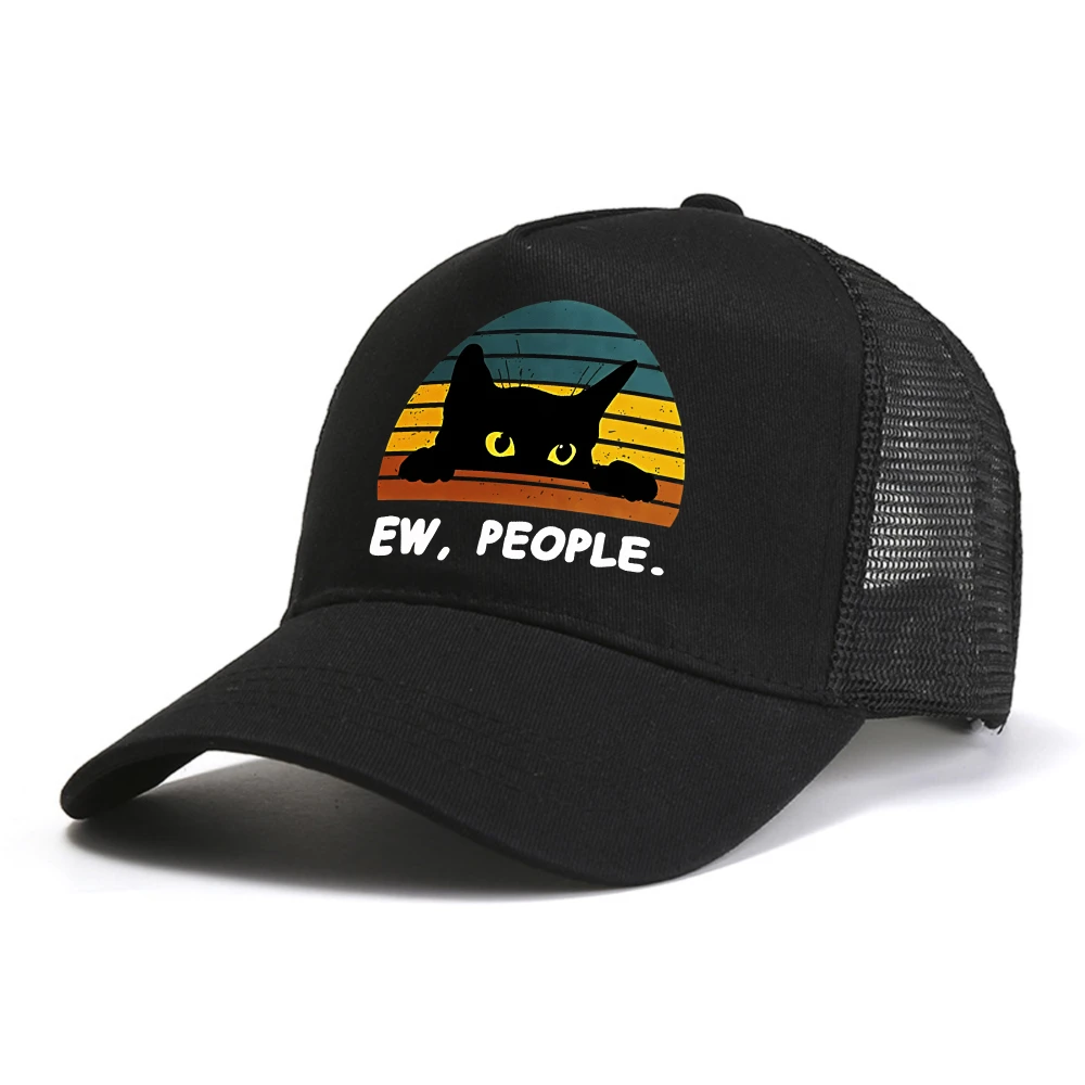 

Ew People Cat baseball cap Casual Daily for Men Women caps fashion mesh Breathable adjustable snapback hat