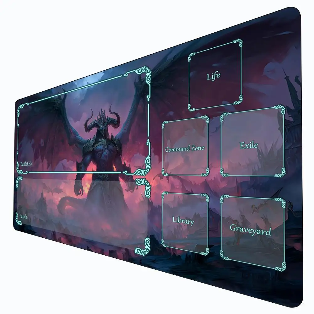 

Магический игровой коврик Dark Devil Giant Dragon Magic Playmat Card Battle игровой коврик со зонным игровым ковриком mtg 60X35 см, подходит для игровых сборов