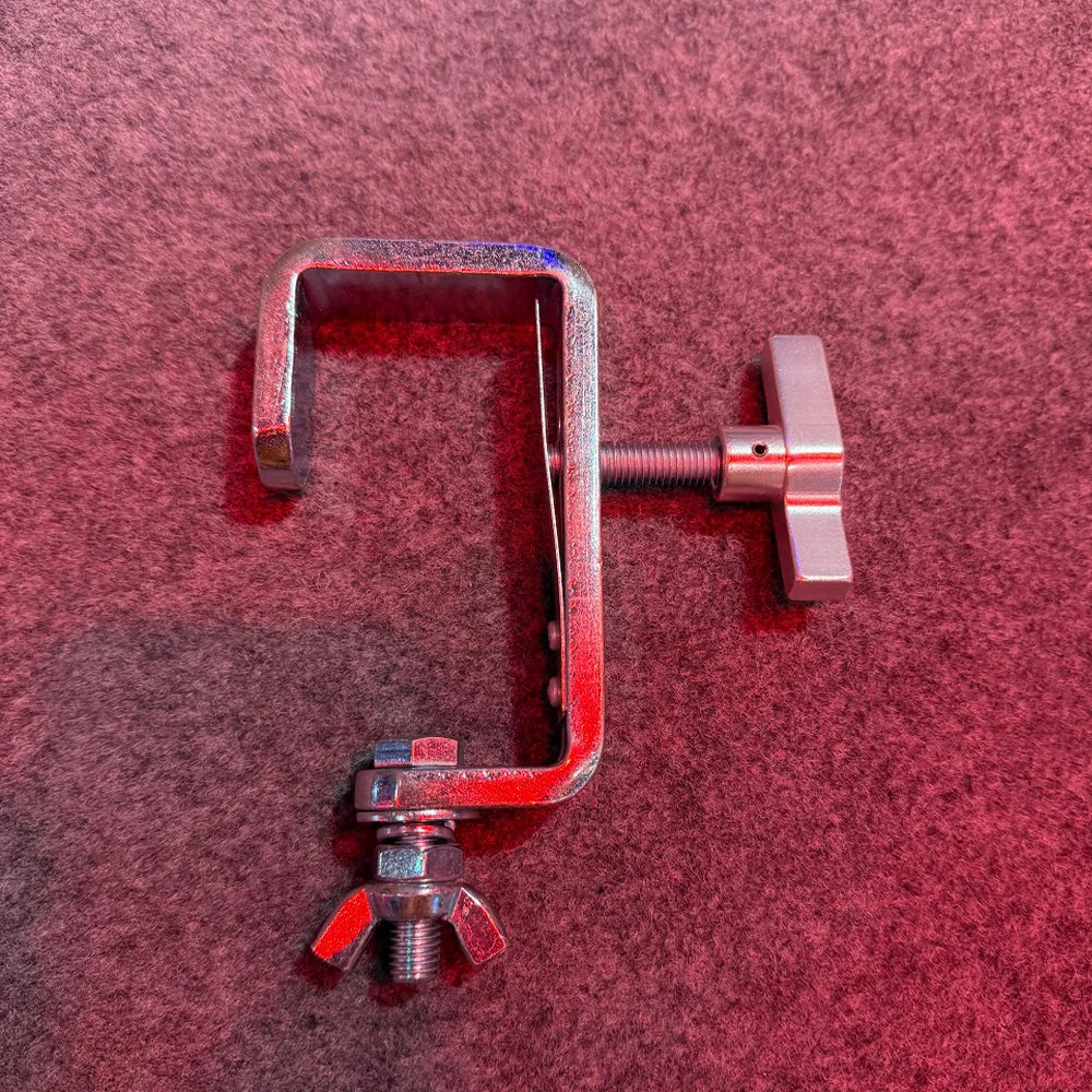 6pcs Square Tube Specific C Type Clamp, Quick Lock LED Display Hook with M10 Bolt for Stage Rigging