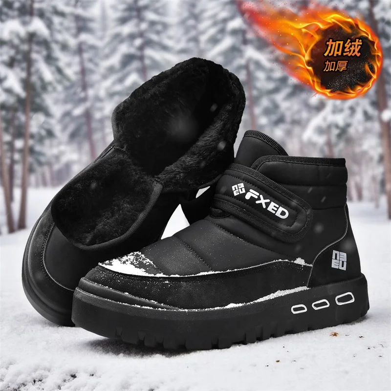 أحذية الكاحل حذاء رياضة كاجوال مبطن بالقطن أحذية أحذية أنيقة للرجال أحذية عالية أحذية رياضية رجالية منصة رياضية مقاومة للاهتراء #1