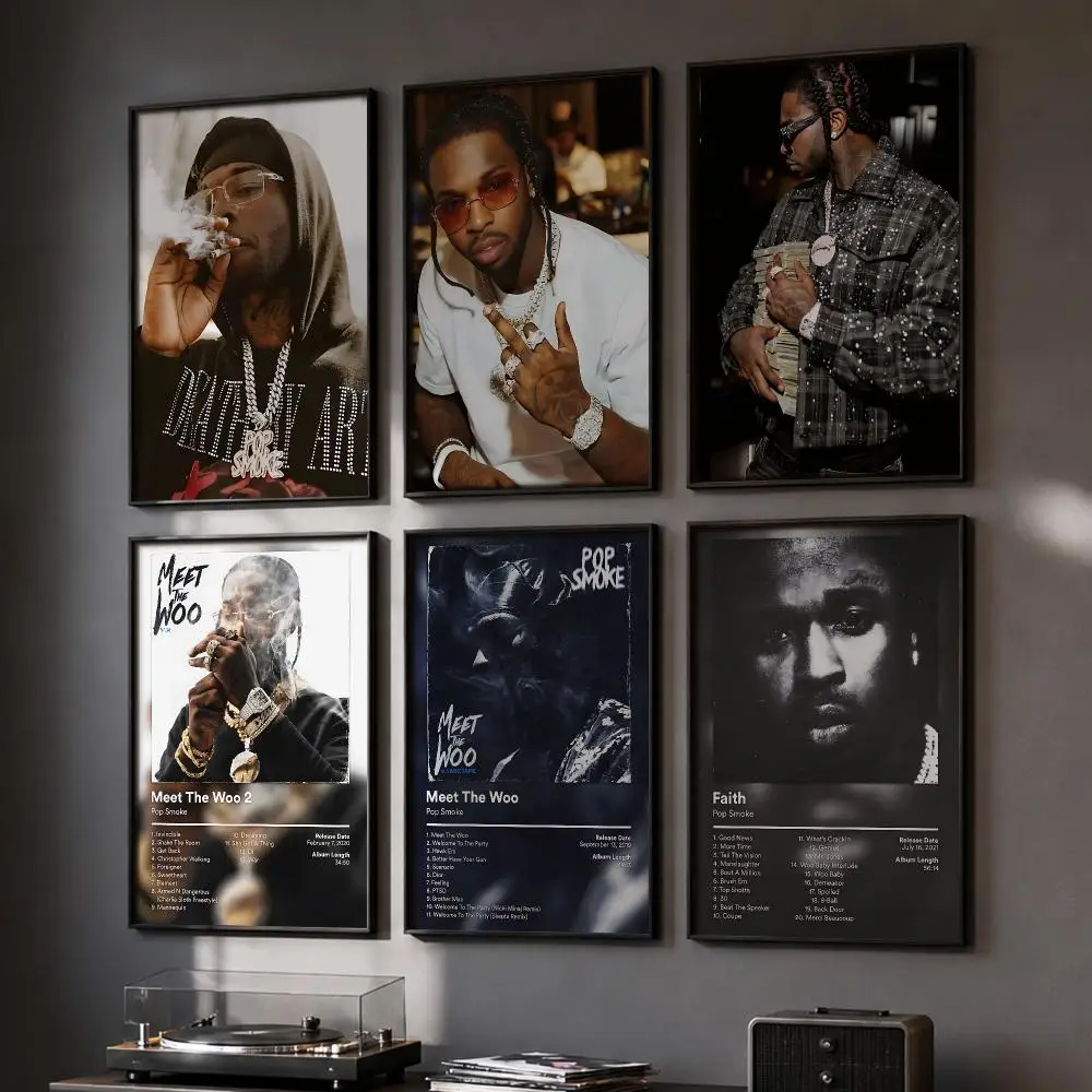Pop S-Smoke Rapper Album Poster HD Wandkunst Wandaufkleber Wohnzimmer Schlafzimmer Bar Büro Dekor Drucke