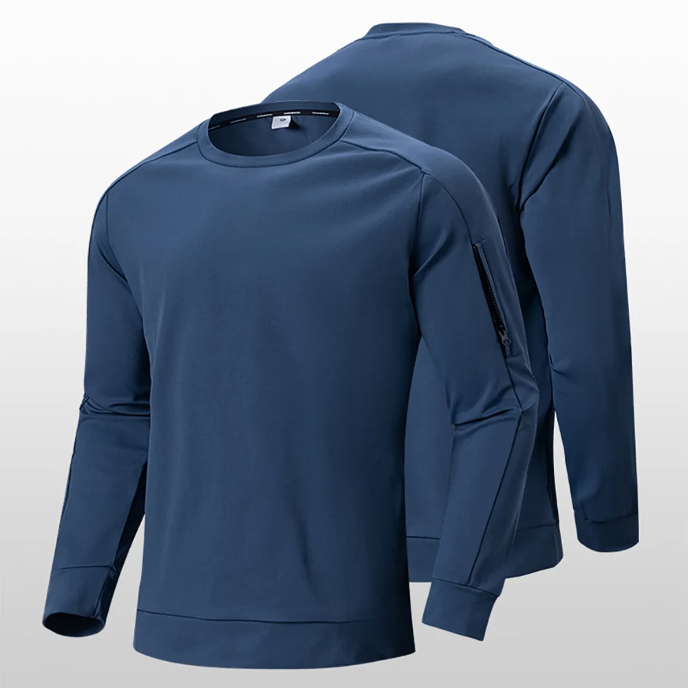 Men Sports Half Zip Long Sleeve Compression Gym Sportswear Breathable Jogging Training Running Long Shirts Fashion Top