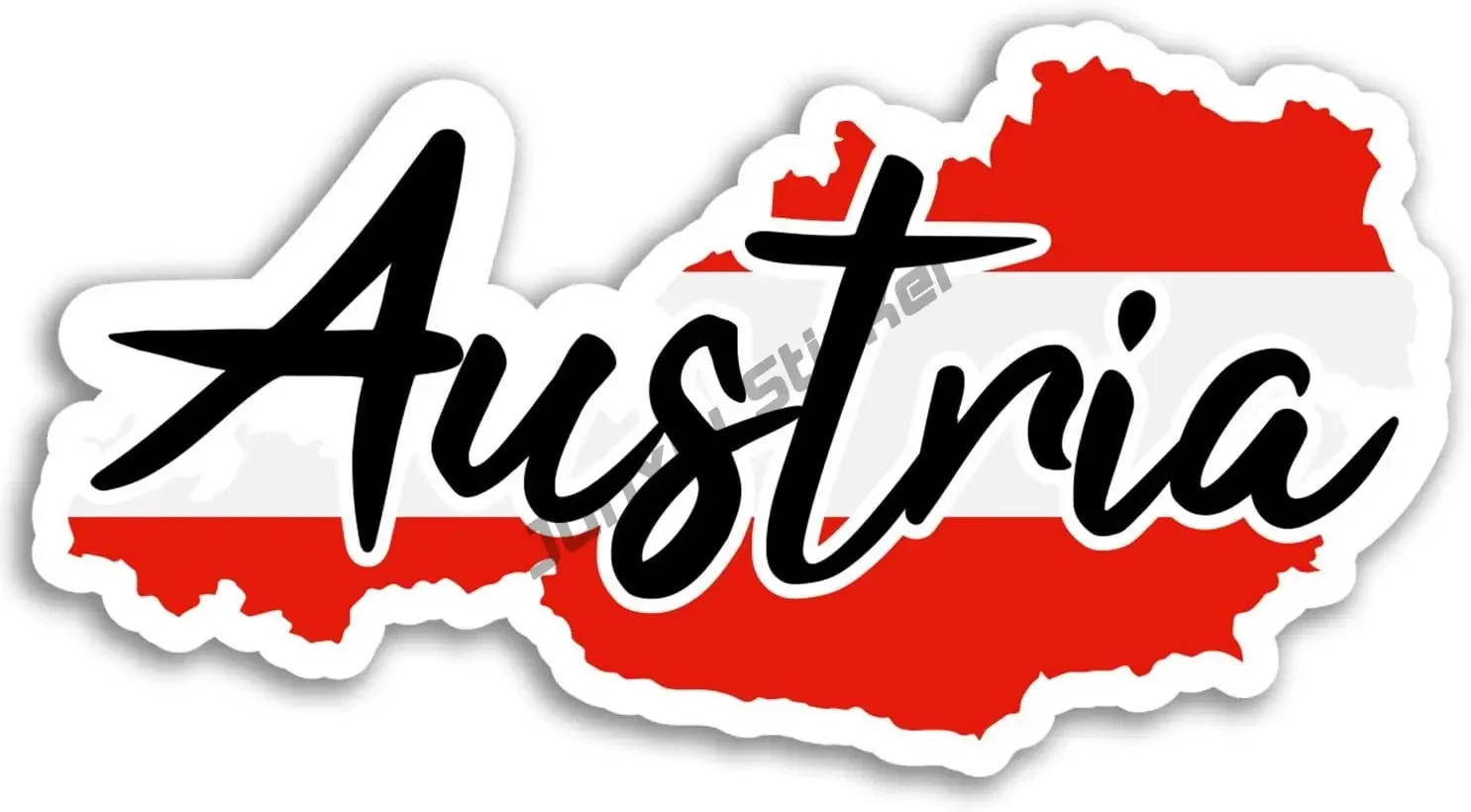 Austria Map Vinyl Stickers Austria Flag Coat of Arms A AUSTRIA Country Code Reflective Decal ViennaTravel Sticker Laptop Luggage