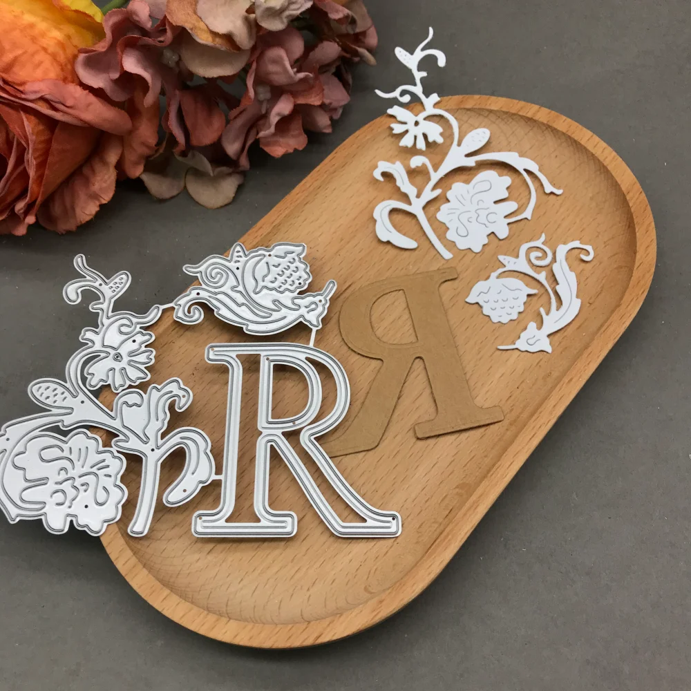 

1pcs metal cutting dies cut die mold Flower Letters Scrapbook paper craft blade punch stencils dies