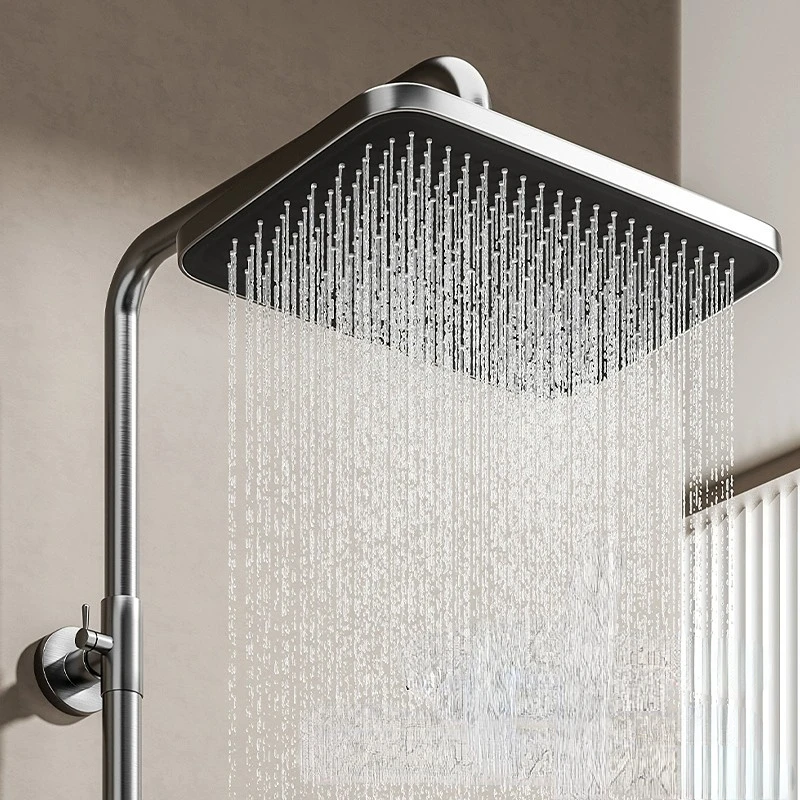 Système de douche thermostatique numérique HOLED, ensemble de douche à lampe avec escales LED, baignoire