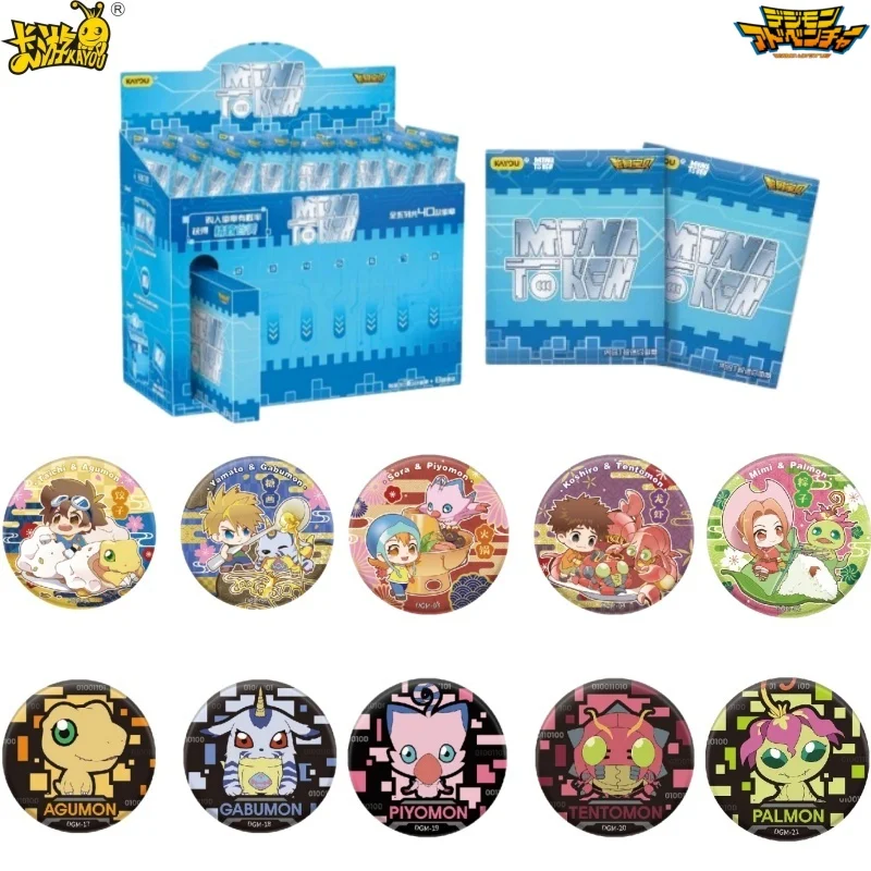 KAYOU Genuine Digimon Adventure Card Emblem MINITOKEN Series Anime Comic Periphery Collect Card Toy for Children Holiday Gift