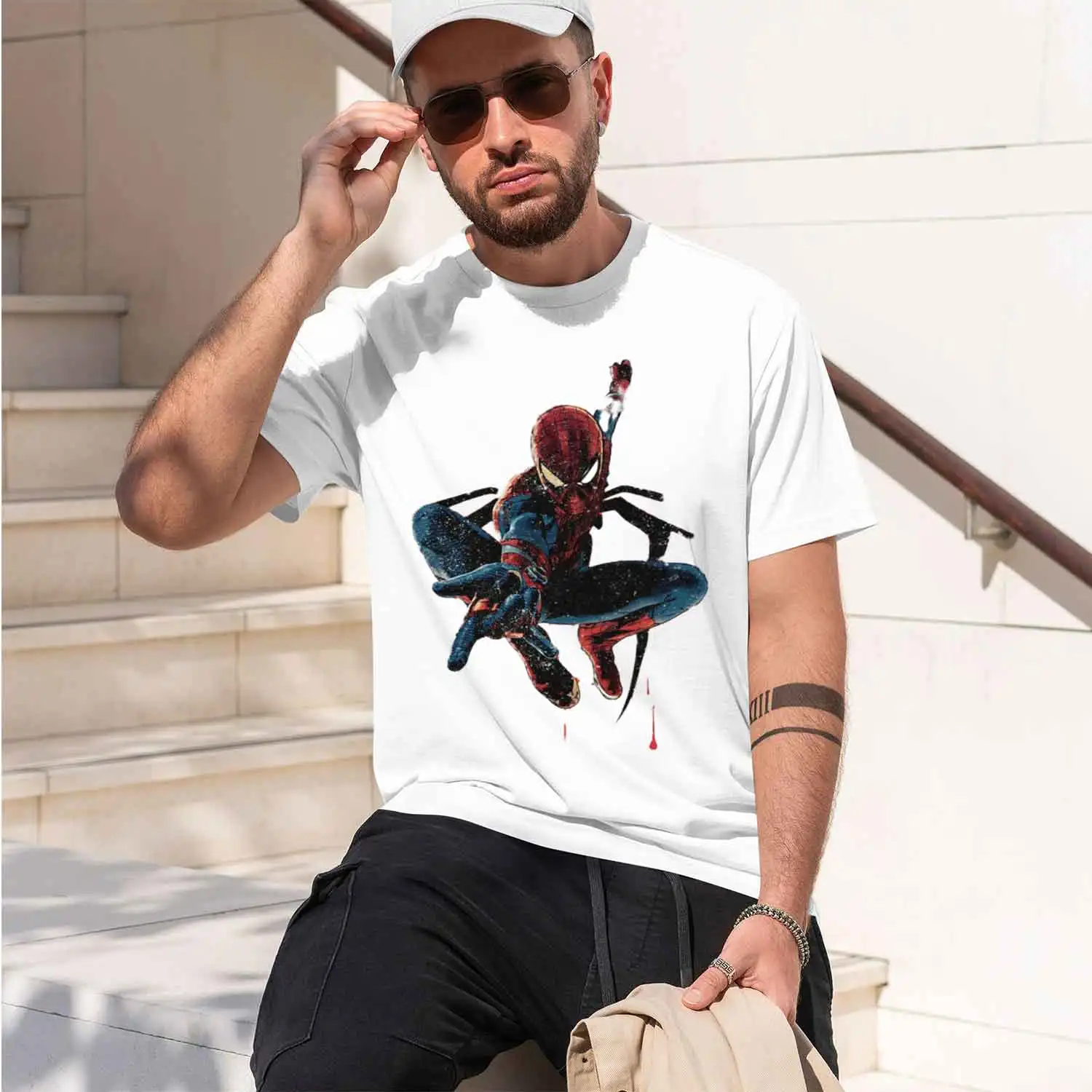Brand New Day Tom Holland Retro Portrait T-Shirt d Vintage Streetwear Couple Short Sleeve Tshirt 2026 New Model