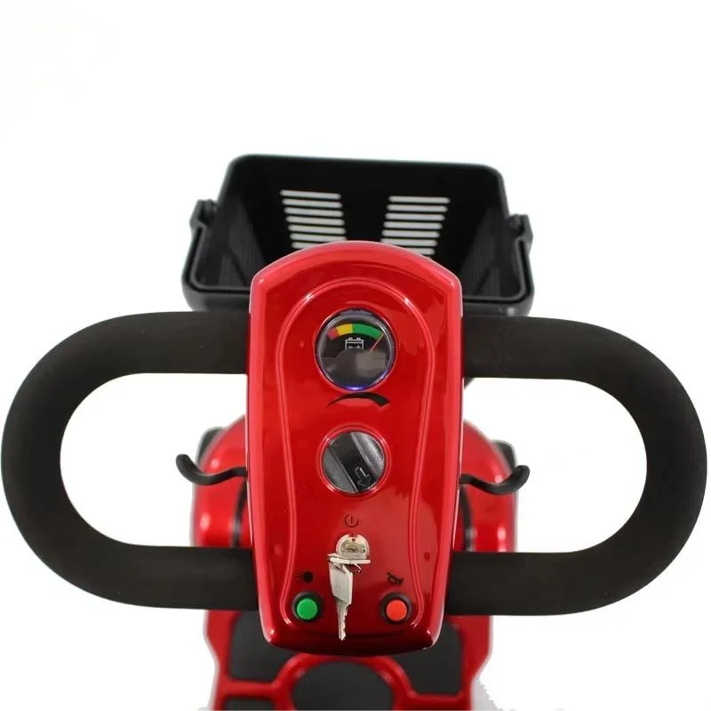 Four-wheel Electric Scooter For Adults Seniors Foldable 24V 250 Motor Up To 8mph Daily Use Elderly