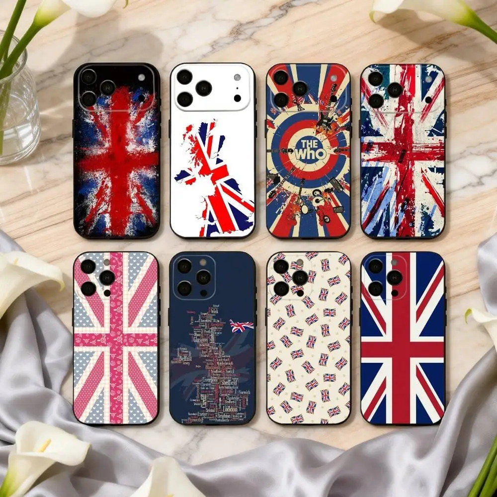 

U-Union-N J-Jack-K ART Phone Case For iPhone 17,16,15,14,13,12,11 Plus,Pro Max,XS,Soft Silicone Black Cover