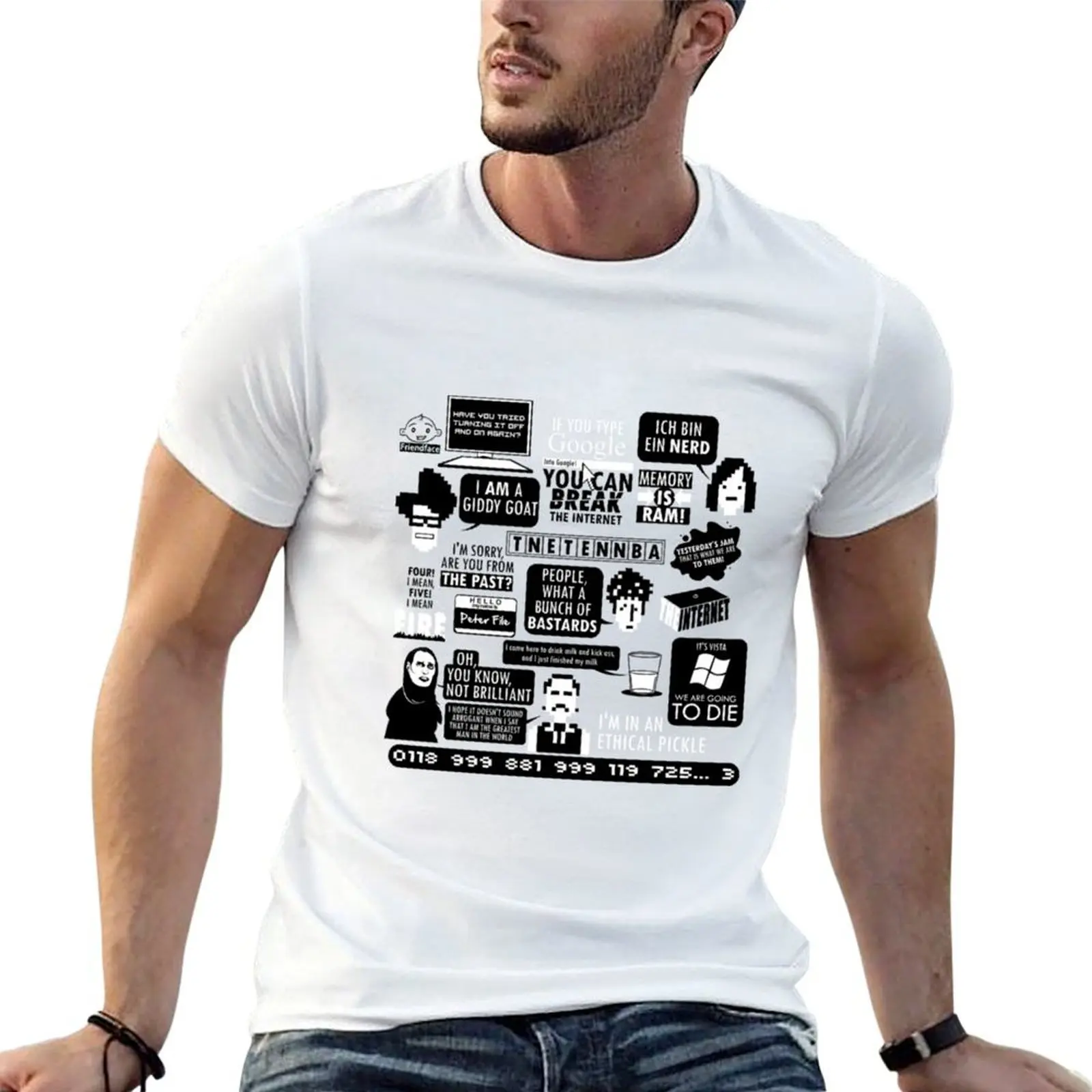 

IT Quotes T-Shirt t shirts for man pack white cotton tshirt 100% T-Shirt