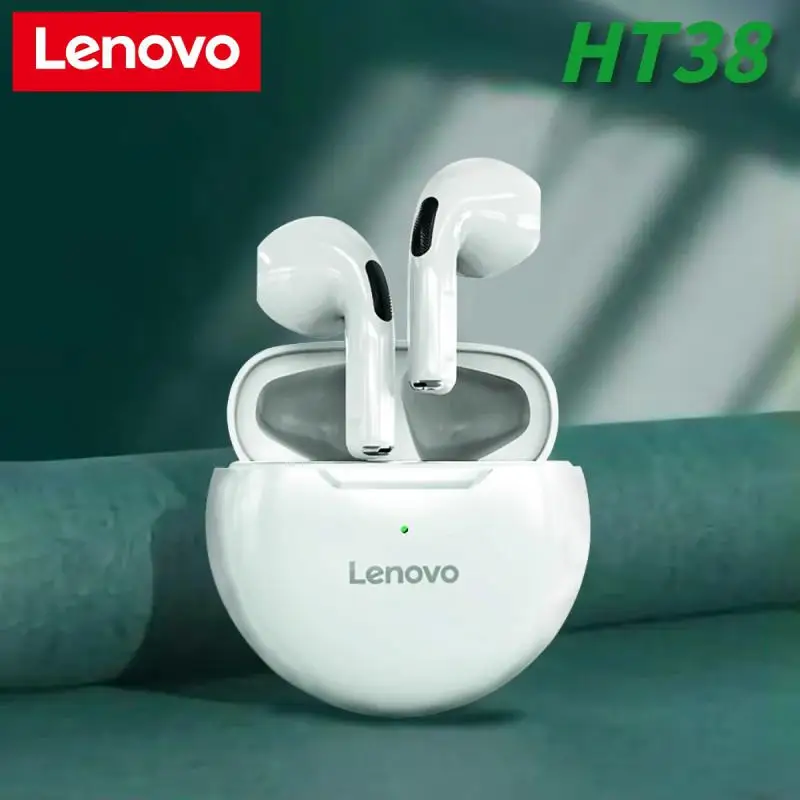 Lenovo HT38 Bluetooth TWS Earphone Wireless Headphones Sport Noise Reduction Earbuds With Mic Long Standby Headsets Original