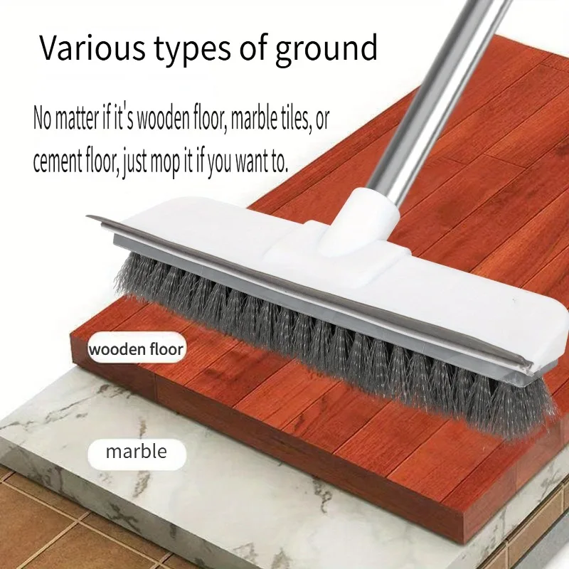 Long Handle Hard Bristle Floor Brush Tile Grout Cleaning Brush for Bathroom Toilet Corner Cleaning