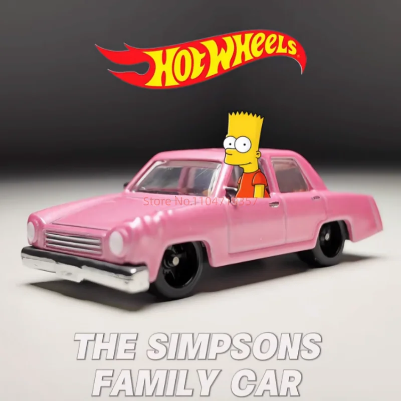 

Original Hot Wheels 1/64 The Simpsons Family Car Pink Alloy Diecast Toy Model Car 2026 E C4982 Series Collectible Vehicle Gifts