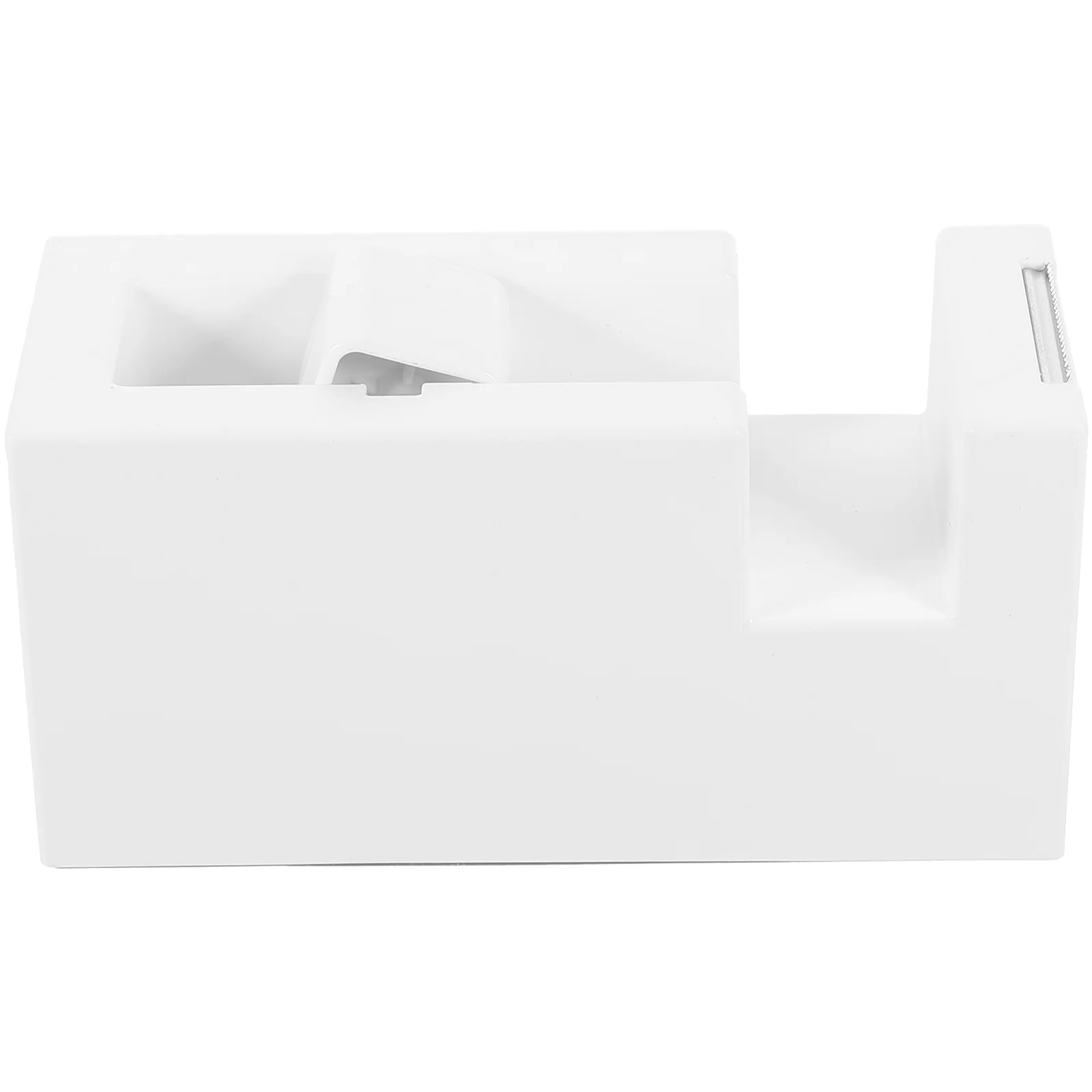 موزع شريط صغير قاطع قوي ABS حامل سطح المكتب الأبيض أسطوانة لطيفة للاستخدام المنزلي والمكتب والمدرسة