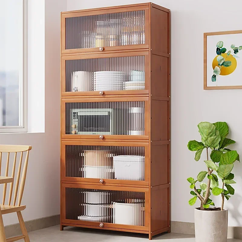 Household kitchen locker with door Extremely narrow crevice cabinet Against the wall Living room Wine cabinet Modern