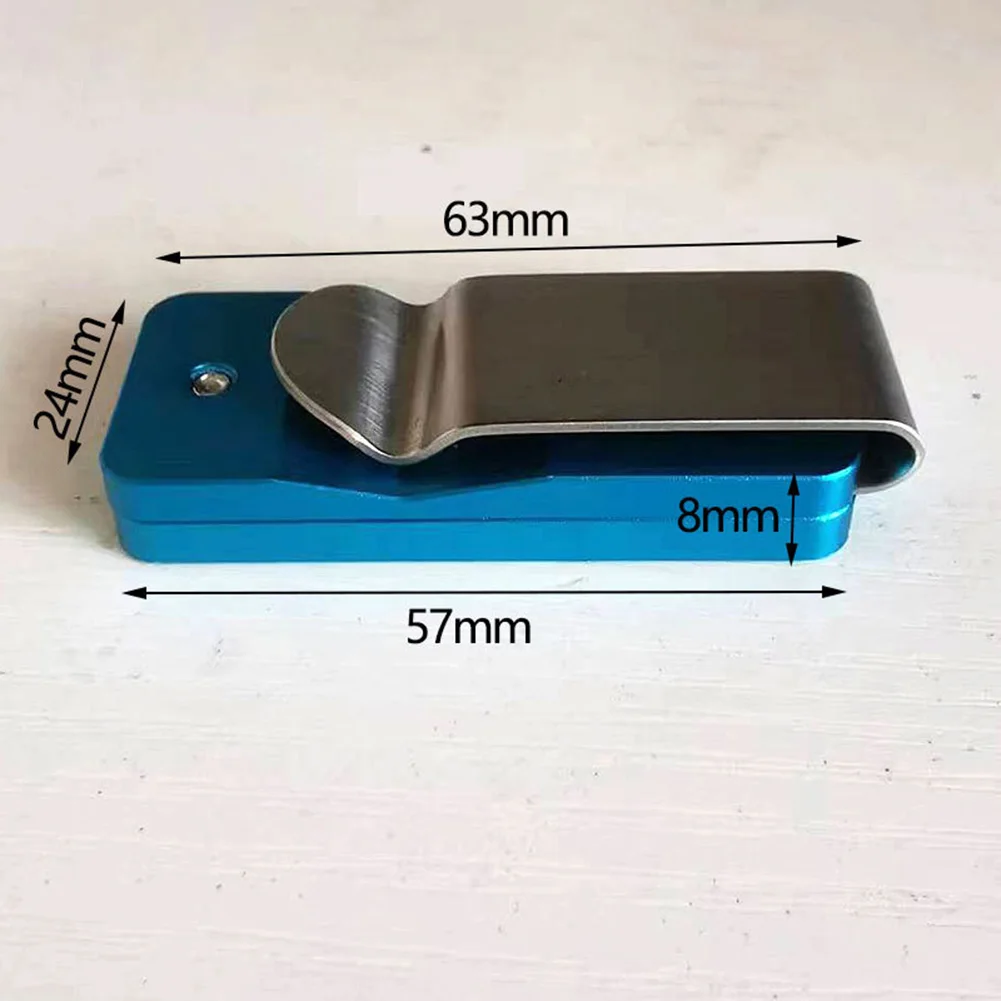 Lightweight Aluminum Pool Cue Chalk Holder with Modular Compatible with Standard Belt Widths and Cue Accessories