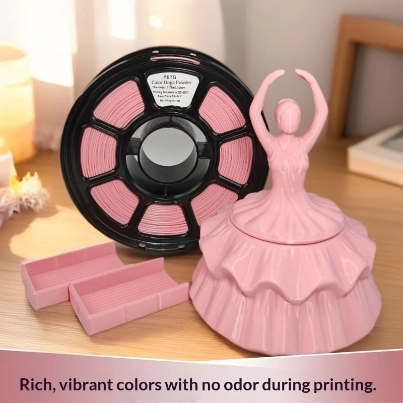 3D Printing Supplies Pet 1.75mm 1kg Light Dopamine Color Compatible Bambu Lab Ams Creality 3D Printing Project  Supplies