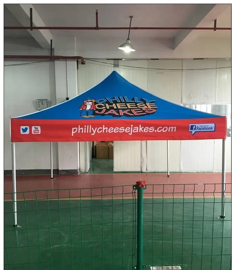 Custom Print 10x10ft Outdoor Market Tent Lightweight Foldable Sun Shelter Free Logo Printing 3x3m  Promotional Folding Canopy