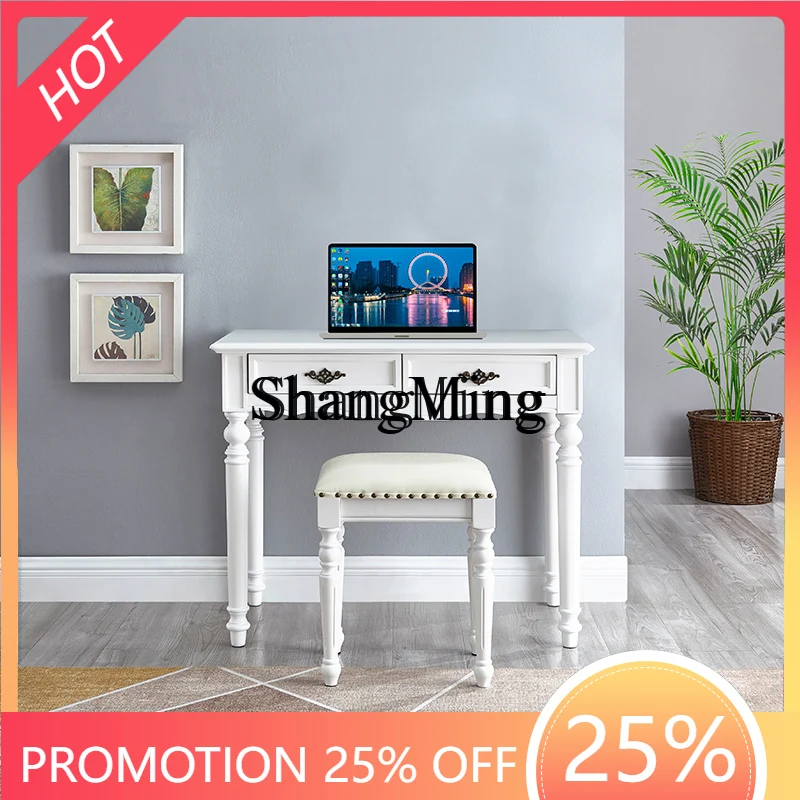 

Письменный стол из массива дерева, простой компьютерный стол, стол для письма, стол для учебы в спальне, для небольшой квартиры