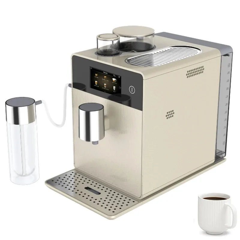 【Hot】New Design Touch Screen 15Bar Fully Automatic Coffee Machine Espresso Macchiato Cappuccino for Home Office Use