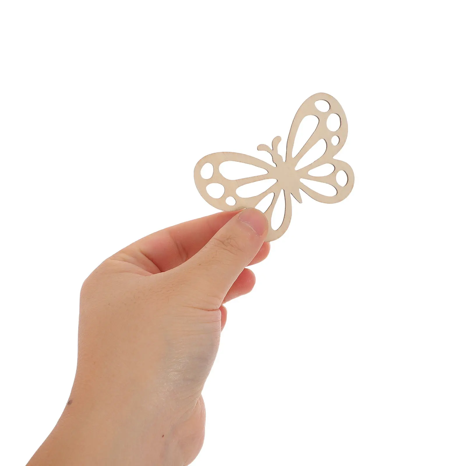 16pcs Unfinished Wood Butterfly Wall Art DIY Cutouts for Nursery, Rustic Decorative Wall Decals & Craft Ornaments