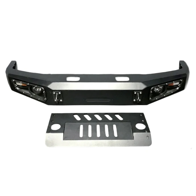 

Heavy Duty Powder Coated Black Steel Front Bumper Rear Bumper For Toyota LC76 LC78 LC79