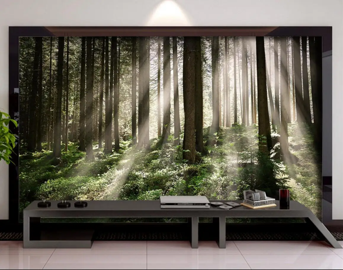 

Custom Photo Wallpaper mural Foggy forest Landscape Murals Living Room TV Sofa Bedroom Abstract Art Decorative 3d wallpaper