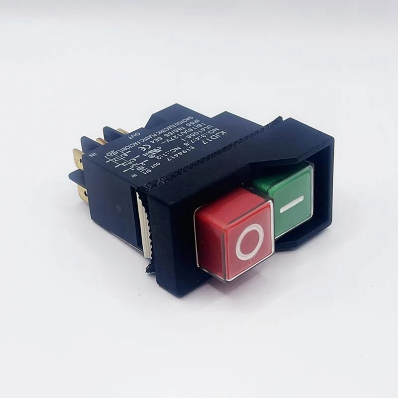 KJD17 B1-2 Switch With Brake Wire 220V/127V 6-pin Multi-channel Electromagnetic Switch Replacement Waterproof Garden Machine