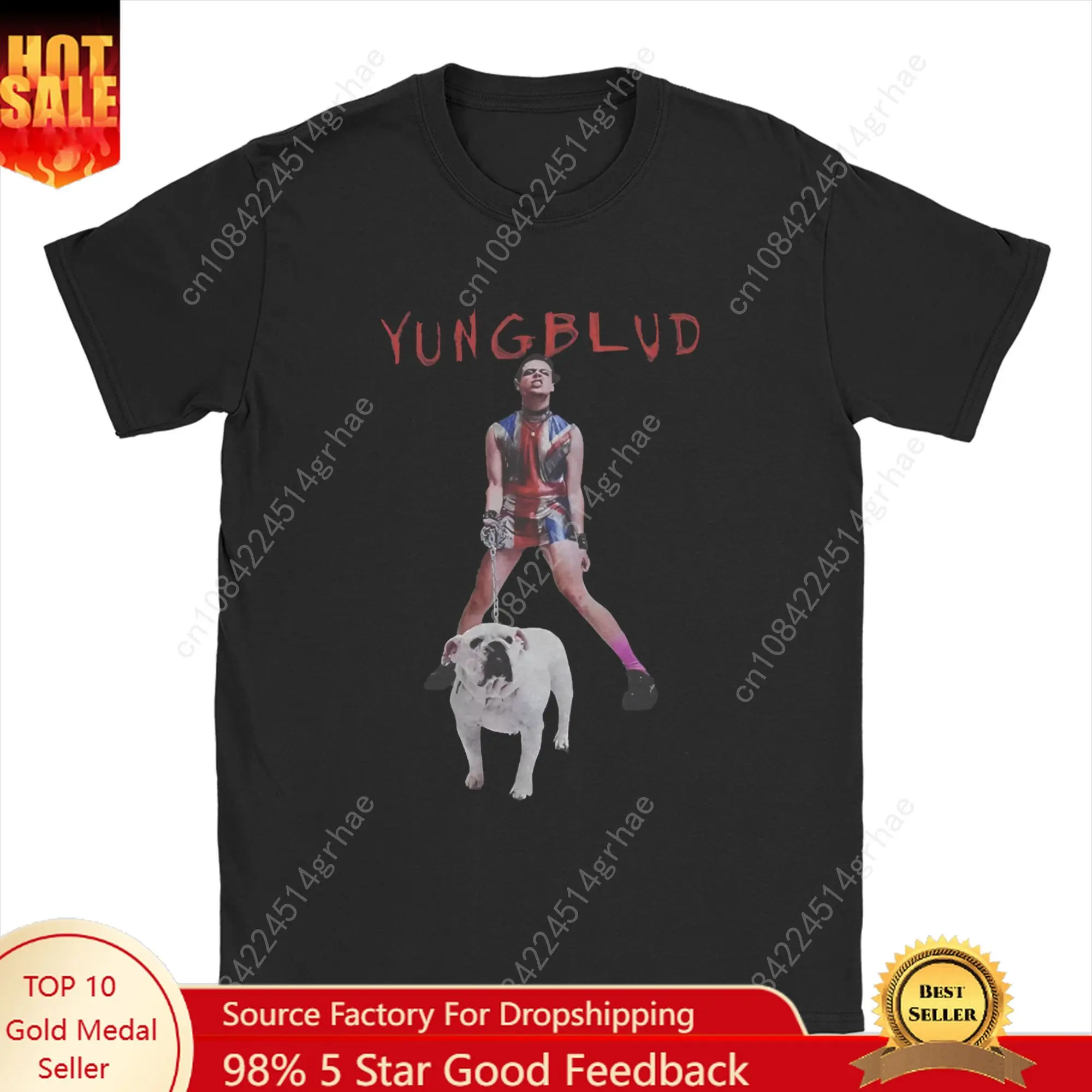 

Unique Idols YUNGBLUD Singer T-Shirts Men O Neck Pure Cotton T Shirt Short Sleeve Tees Big Size Clothing