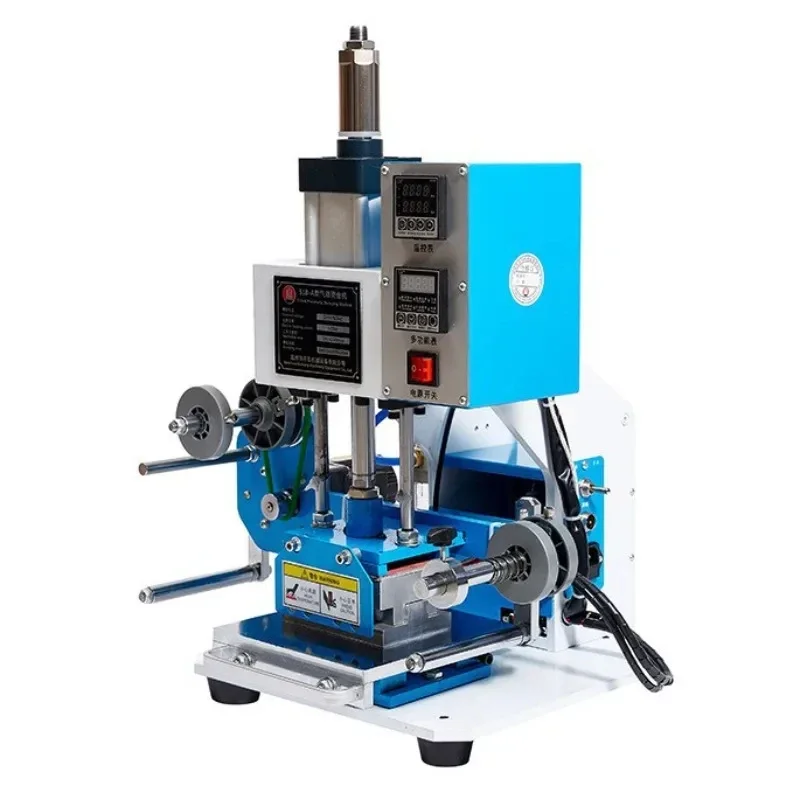 Small Desktop Pneumatic Automatic Leather Plastic Business Card Indentation Transfer Bronzing Machine
