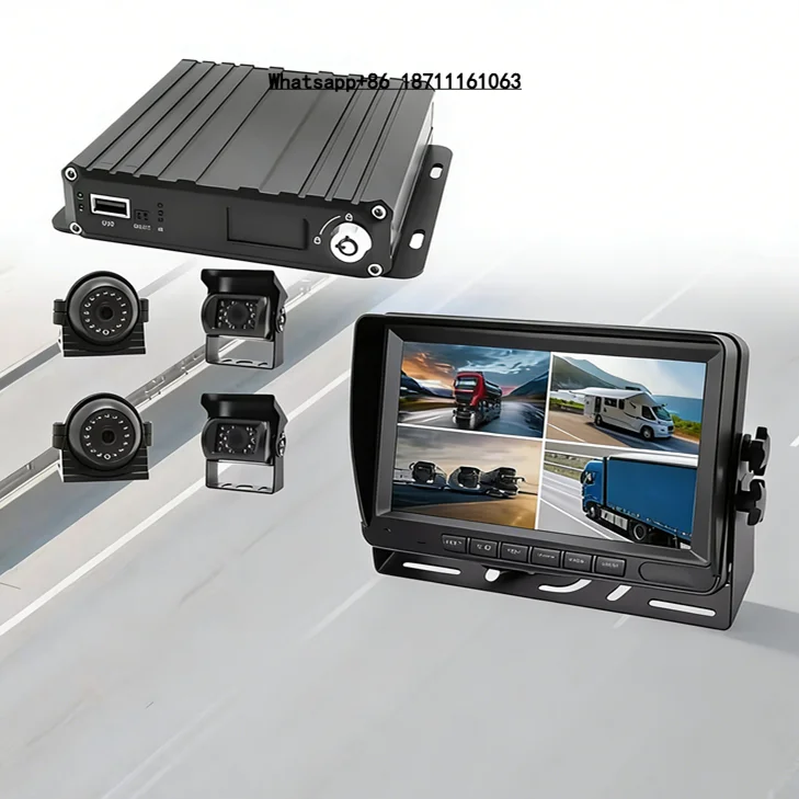 

4CH AHD 1080P Dash Cam Dual Lens IPS Mobile DVR Recorder /4G/WiFi Real-time Remote Viewing for Commercial Vehicle Safety