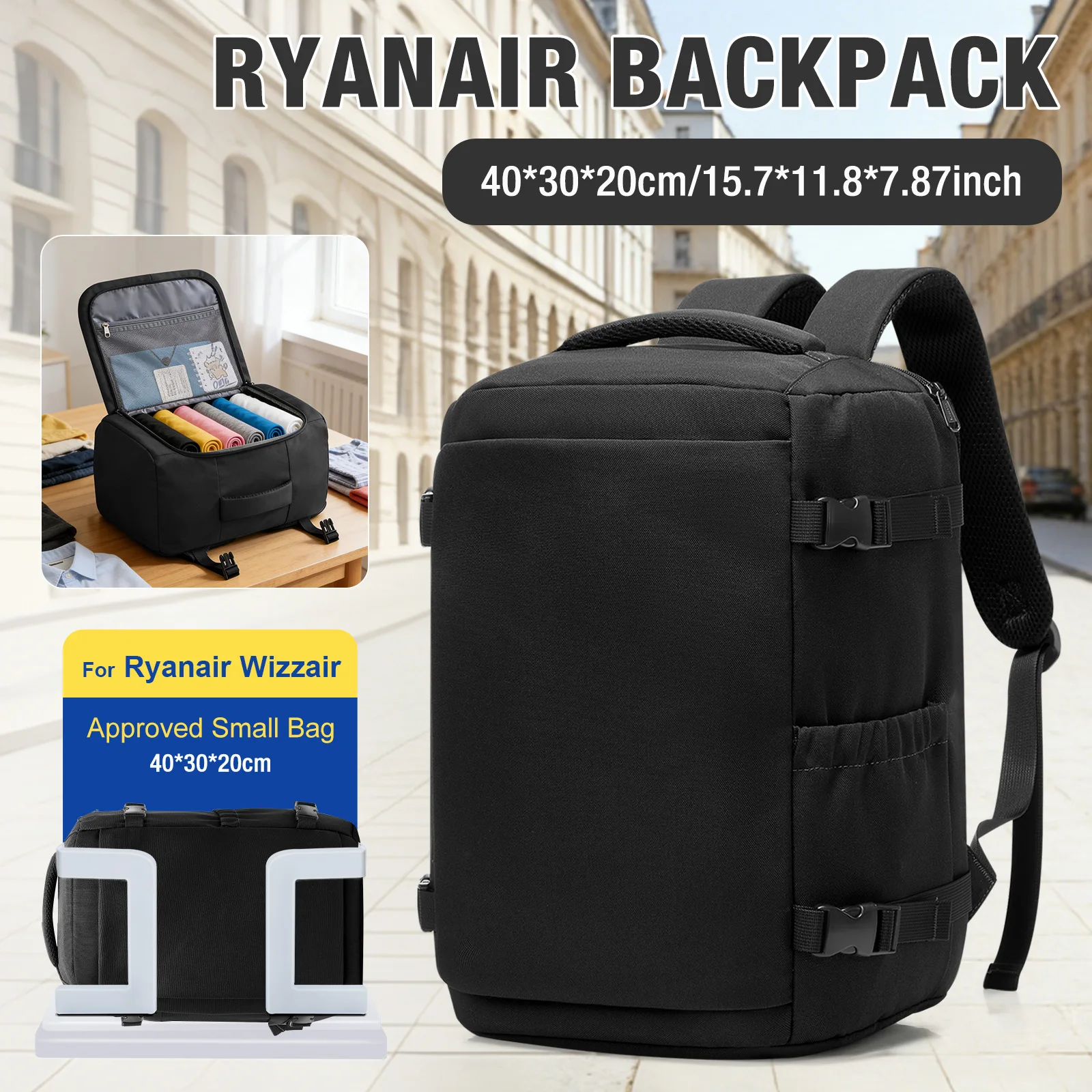 Bag for Men Women, travel backpack Cabin Size, Backpack 40x30x20 Ryanair Cabin Bag Anti-Theft Laptop Travel Luggage, Work Bag